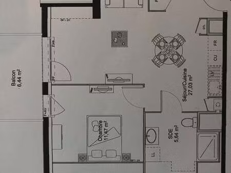 location appartement 2 pièces meublé à saint-erblon (35230) : à louer 2 pièces meublé / 48