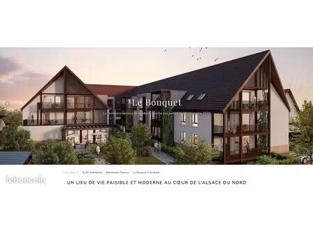 loue f2 dans résidence pour seniors