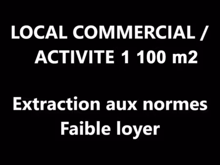 lyon 9 – local commercial / d'activité indépendant de 1 100m2 avec extraction.