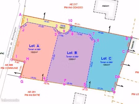 vends 3 terrains constructibles viabilisés à vernoux en vivarais 07240