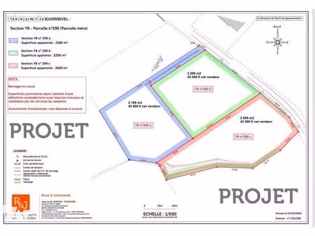 terrain 2200 m² plouguernevel