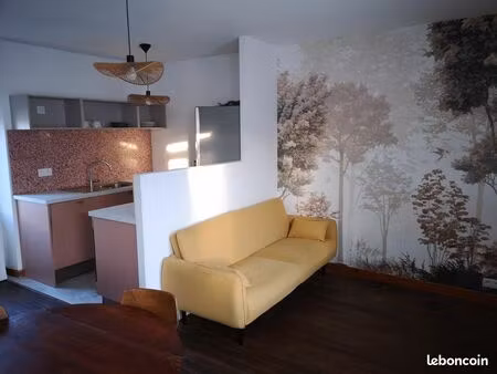 maison t2 meublée de 47 m² - martigne ferchaud