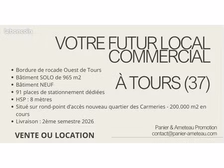 local commercial 965 m2 vente ou location
