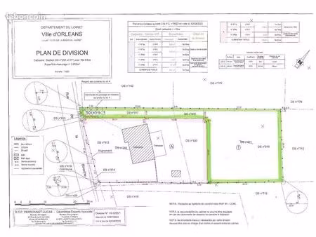 terrain 771 m² orléans