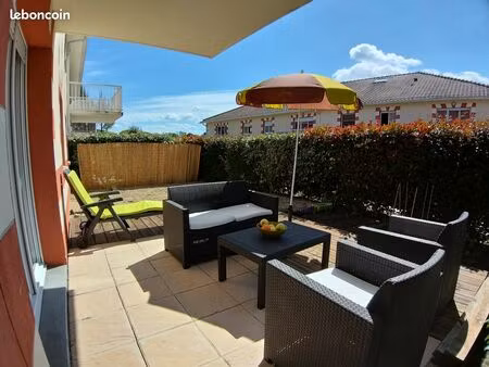 appartement rdc - 3 pièces - 62m² - résidence sécurisée avec piscine