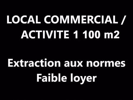 lyon 9 – local commercial / d'activité indépendant de 1 100m2 avec extraction