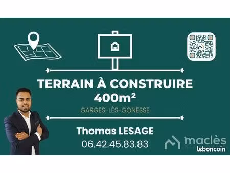 terrain 400 m² garges-lès-gonesse