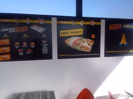 snack restaurant restauration rapide pizza à vendre sur grabels tacos phénomène