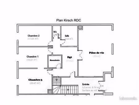 deux appartements de plus de 100 m² à rénover: 3 chambres + parking – petite copropriété