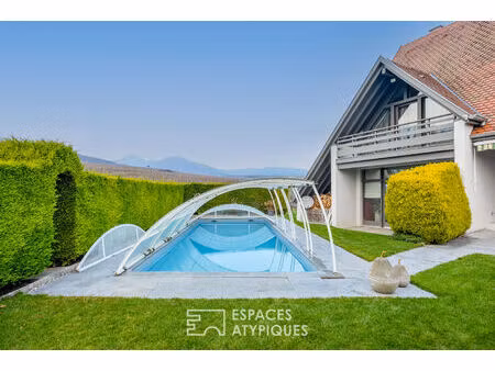maison d'architecte avec piscine au pied des grands crus