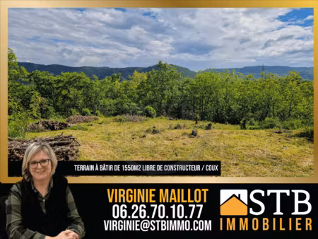 terrain constructible avec vue dégagée à coux