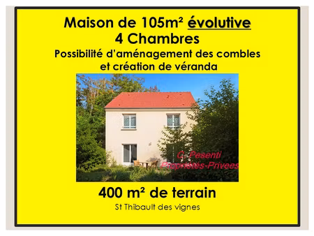 maison saint thibault des vignes 6 pièce(s) 105 m2