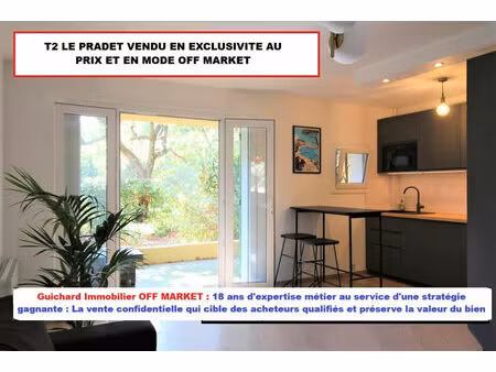 vente appartement 2 pièces 46m2 le pradet 83220 - 263000 € - surface privée