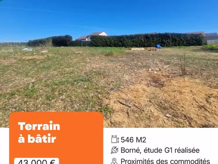 vente terrain 546 m² pierrepont (54620)