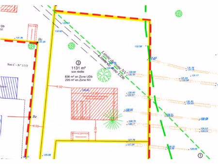 terrain viabilisé 1131 m2
