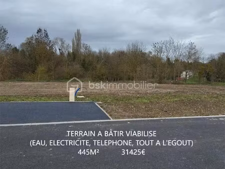 terrain de 445 m² à roye