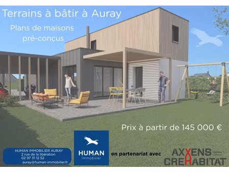 vente terrain 295 m² à auray (56400)  145 000 €