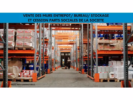 murs d'entrepôts + bureaux + zones de stockage + société exploitante