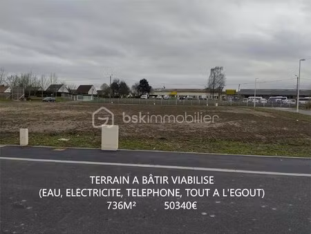 terrain de 736 m² à roye
