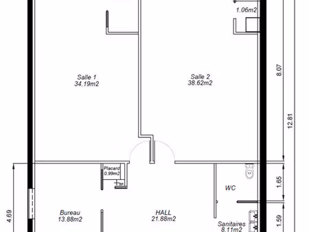 local commercial ou professionnel - angers boselli - 120 m²