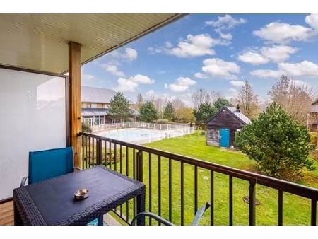 studio à vendre - 21.12 m2 - proximité de honfleur – résidence avec piscine  terrasse et p