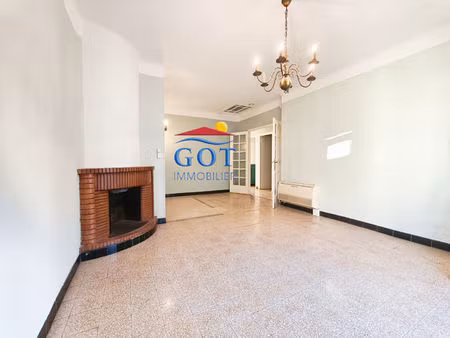 villelongue-de-la-salanque - maison 105 m2 avec jardin et grand garage  fort potentiel de 