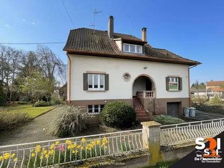 boofzheim - maison 130m² sur 11 69 ares avec jardin arbore + terrasse + dependance + 4 gge