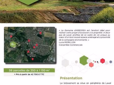 terrain constructible à vendre