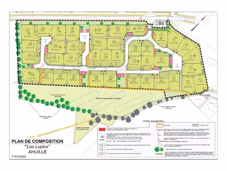 vente terrain 560 m² à ahuillé (53940)  54 000 €