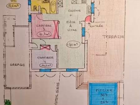 bas de villa complètement indépendant (loyer 1700/toutes charges 250)
