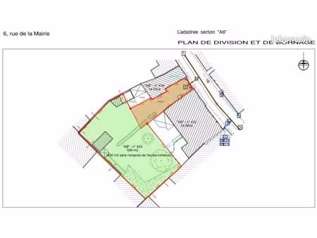 terrain à bâtir - centre-ville du plessis-grammoire