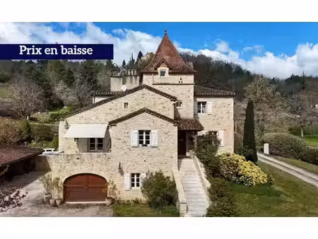 elegante maison en pierre à prayssac avec piscine sur terrain de 4400 m2