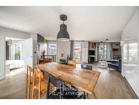 dernier étage contemporain avec terrasses