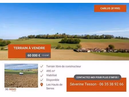 terrain constructible viabilisé à vendre