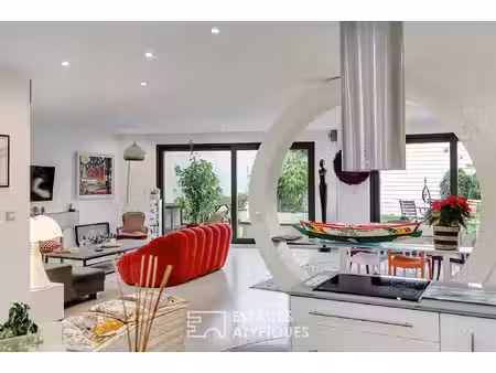 maison d'architecte avec jardin et patio zen