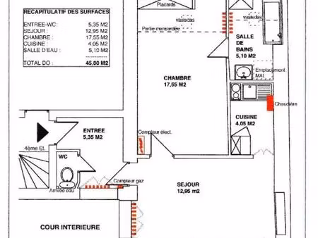 location appartement 2 pièces 42 m² à versailles (78000)