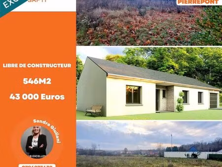 terrain 546 m² pierrepont