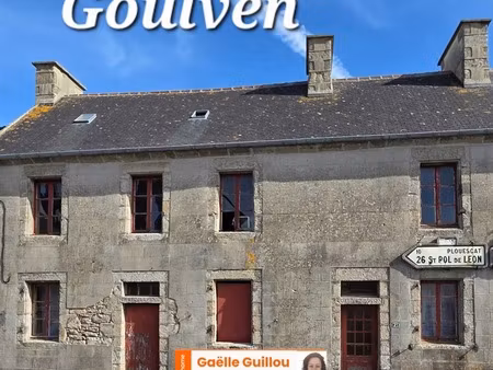 goulven : bâtisse de charme à rénover de 100m² pour 6 pièces + jardin