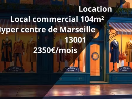 location locaux professionnels 104 m² à marseille 1er (13001)  2 350 €