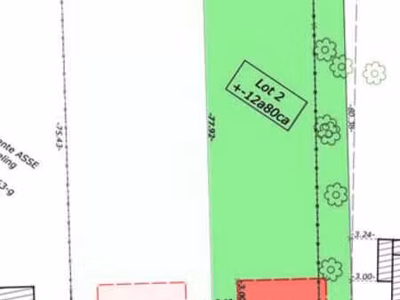 terrain à bâtir de 12a 50 ca à asse-walfergem