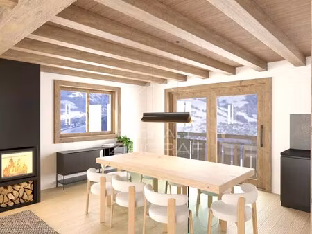 demi-chalet neuf à quelques minutes du centre de megève — jardin & garage - mzimg335