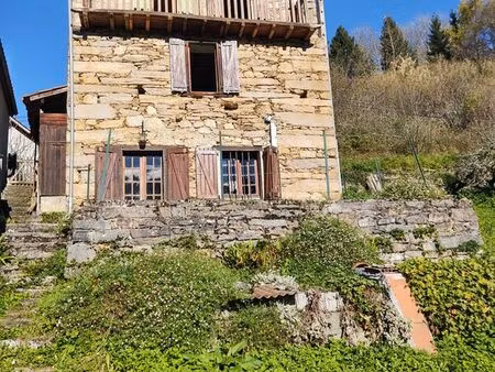 lot maison + grange avec cu  jardins  ariège couserans