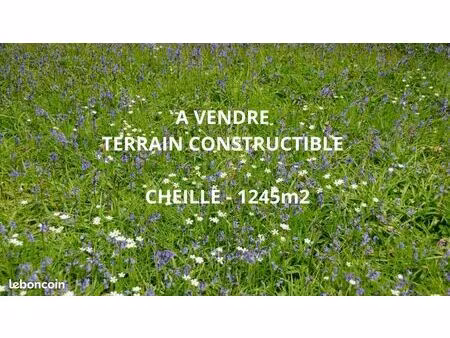 terrain 1245 m² cheillé