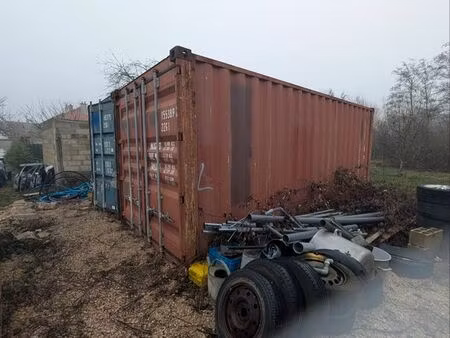 box garage conteneur dépôt avec terrain