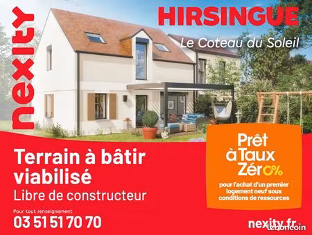terrain constructible à hirsingue  à 10 min d'altkirch et à proximité de mulhouse et de bâ