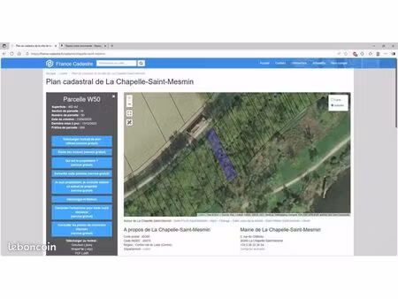 terrain de loisirs 482m2 près d'orléans non constructible