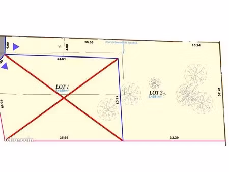 terrain 581 m² saint romain de jalionas