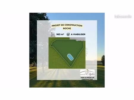 terrain 963 m² roche
