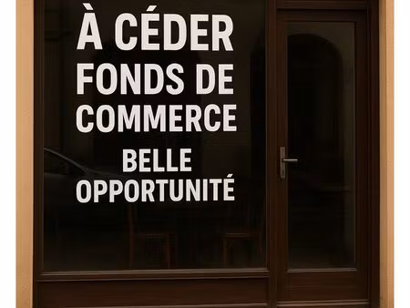 à céder fonds de commerce – belle opportunité