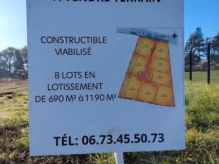 terrain viabilisés à vendre